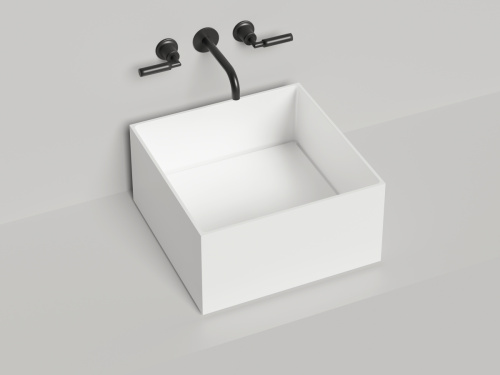 Раковина из искусственного камня S-Stone Salini ARMONIA 130522TM 50х50 накладная цвет белый 1 отверстие под смеситель